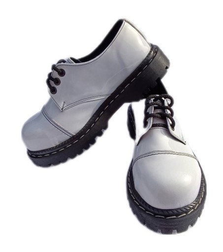 Полуботинки CLASSIC WHITE, лакированная кожа STEELNOSE, размер 39