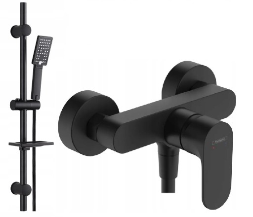 HANSGROHE черный смеситель для душа + душ