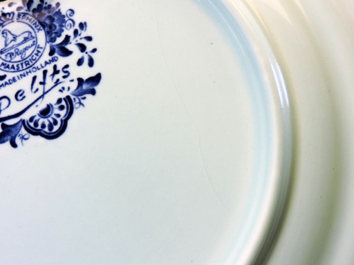 Patera talerz obraz łódź żaglówka statek Delft