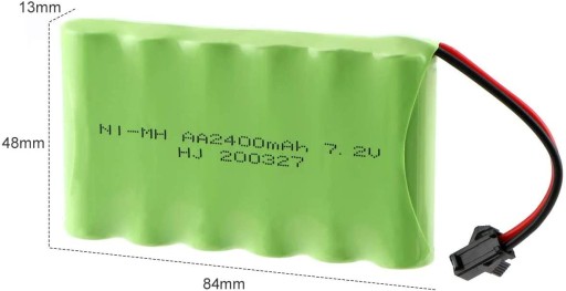 Ni-MH аккумулятор, 7,2 В, 2400 мАч, 2-контактное USB-зарядное устройство