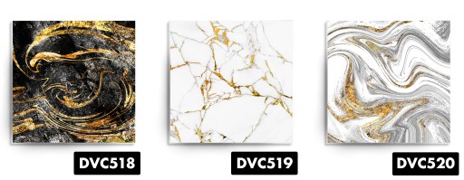 Стеклянные подставки 4 шт. для кружек MARBLE MARBLE с узором