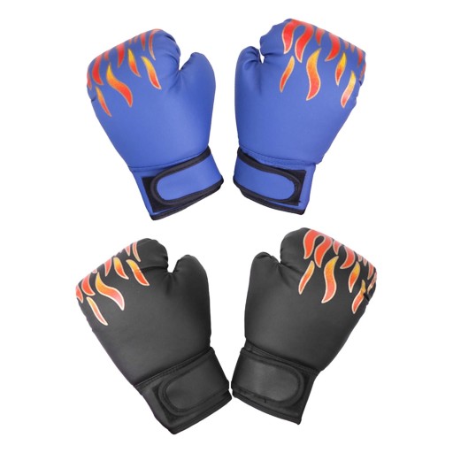 Перчатки для ударов d-Punching Mitts, 2 пары детских тренировочных боксерских перчаток, черные и синие