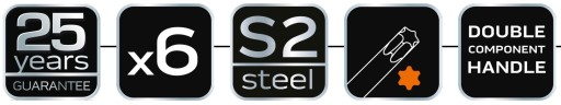 NEO Klucze imbusowe HEX kulką + TORX wkłady szafki
