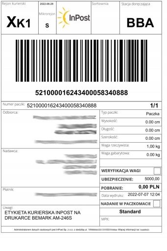Принтер курьерских этикеток BeMark для DPD InPost