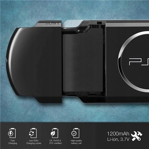 Аккумулятор емкостью 1200 мАч для PSP 2000/PSP 3000.