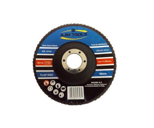 10 tarcz szlifowania do metal listkowa 125mm gr 100