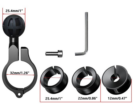 MC7C+ BM28 + BM32 UCHWYT NA TELEFON USB 2.1A MOTOCYKLOWY KIEROWNICA