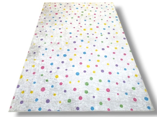 Dywan DIGITAL kropki 80x150 w kropeczki kolorowe grochy w stylu boho