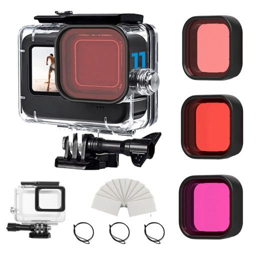 Водонепроницаемый сенсорный подводный корпус 60 м для камер GoPro Hero 12 11 10 9