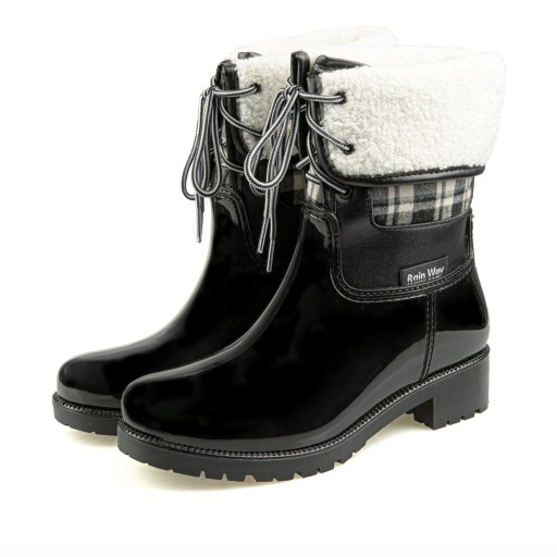 Kalosze damskie ocieplane Rain Way kratka 37