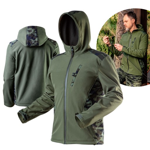 NEO Рабочая куртка KLUZA Softshell, камуфляж, водонепроницаемая, 5000 мм, 81-553 L/52