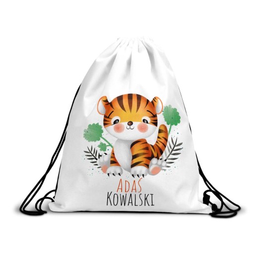 Рюкзак для детского сада, сумка для обуви, имя TIGER