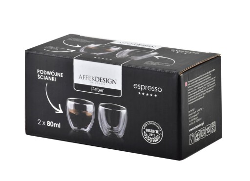 Szklanki do espresso z podwójną ścianką komplet 80