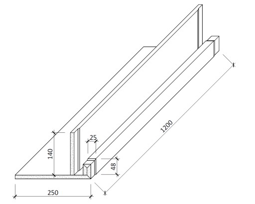 PÓŁKA SUFITOWA OŚWIETLENIE LED P-FG019 60 CM 1,2M