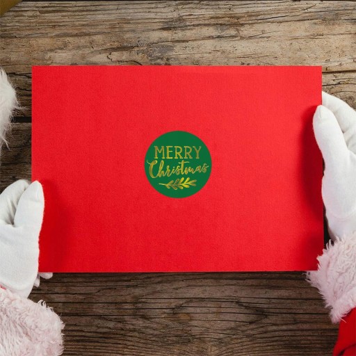 Набор наклеек Merry Christmas 500 1,5 дюйма E