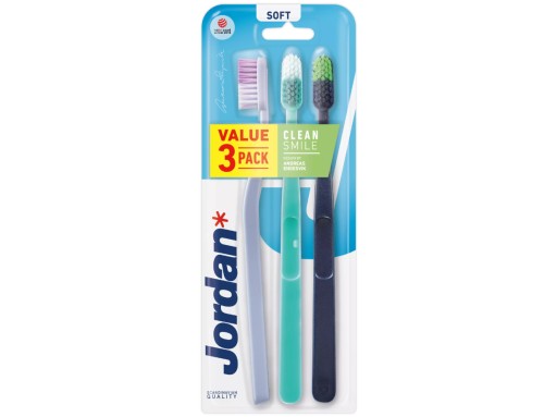 Зубная щетка Jordan Clean Smile 3 шт., средняя