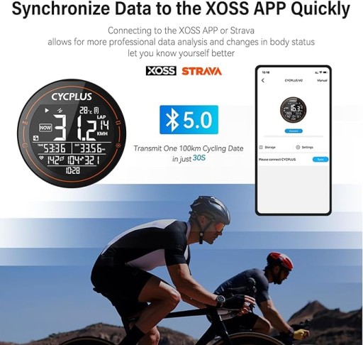 Беспроводной велокомпьютер Cycplus M2 с держателем Sorider