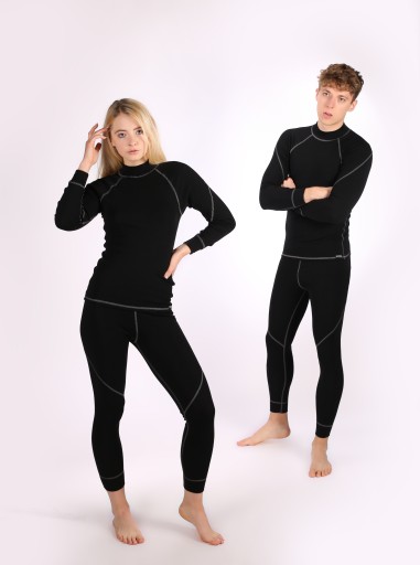 Женская термофутболка С+ из шерсти мериноса, черная XXL