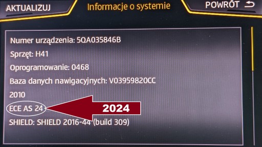 SKODA KARTA MAP 2024 OCTAVIA SUPERB FABIA RAPID