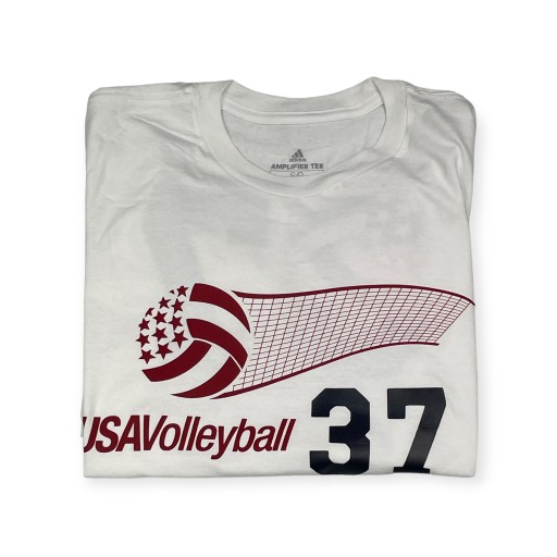 Мужская белая футболка ADIDAS VOLLEYBALL S 37