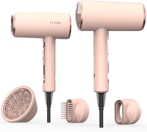 МОЩНЫЙ ИОНИЗИРУЮЩИЙ ФЕН 2200ВТ + АКСЕССУАРЫ FUNTIN PINK