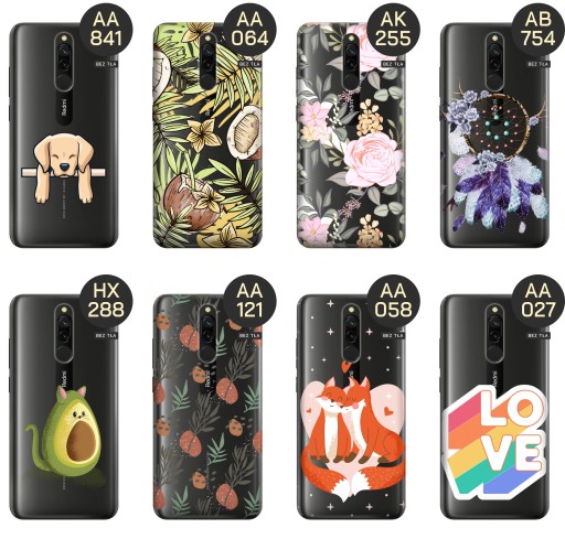 ETUI DO XIAOMI REDMI 8 WZORY BEZ TŁA NAKLEJKI STICKER OBUDOWA POKROWIEC