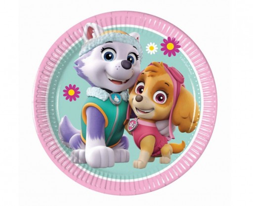 Тарелки Paw Patrol Skye Everest 20 см розовые 8 шт.