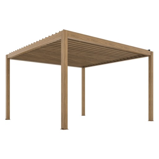 Pergola ogrodowa tarasowa altana 4x4 m elektryczny dach oświetlenie LED