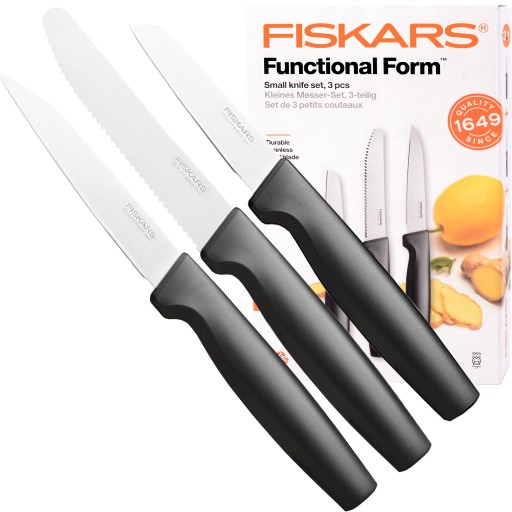 НАБОР FISKARS ИЗ 3 НОЖОВ ДЛЯ ЧИСТКИ И РЕЗКИ ПОМИДОРОВ ОСТРЫХ В КОРОБКЕ