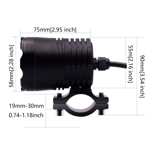 HALOGEN REFLEKTOR 9 LED ŚWIATŁA MOTOCYKLOWE