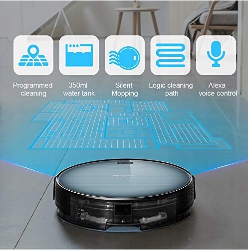 Robot sprzątający Odkurzający Mopujący Proscenic 820T niebieski 2w1