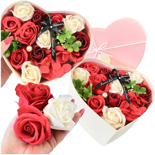 Мыло Flowerbox с розами и цветами, ароматное мыло, подарок на именины, годовщину