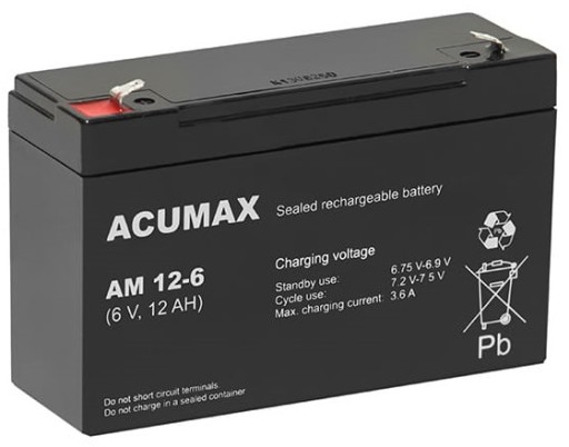AGM батарея AGM VRLA Acumax AM 6V 12AH APC RBC UPS SPIENT FINGE