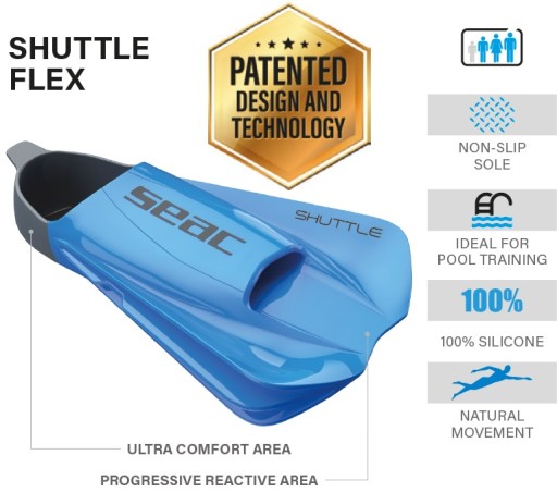 Короткие тренировочные плавки SEAC SHUTTLE FLEX 100% силикон 43-44