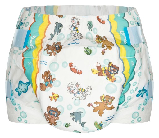 Crinklz Crinklz Aquanaut Print Sleep M Diaper