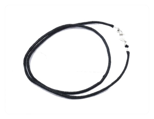 Naszyjnik sznurkowy czarny 1,5 mm