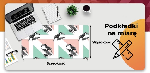 Podkładka ochrona blatu z foto Tukan z trójkątami