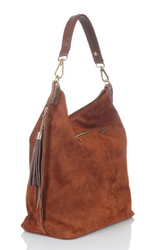 VERA PELLE Итальянская замшевая коричневая сумка BAG Натуральная кожа ZJ15