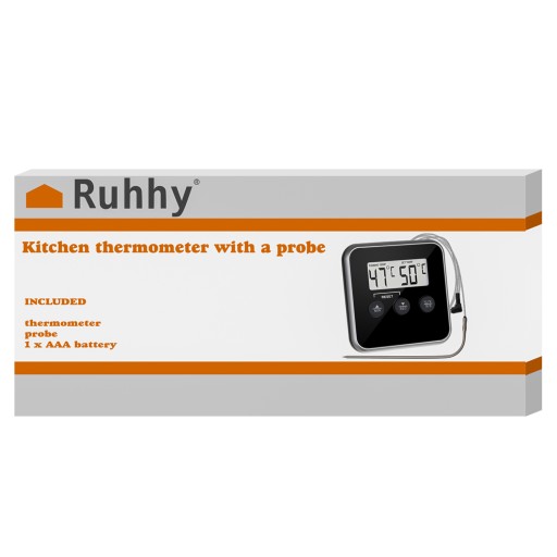Кухонный термометр Ruhhy 19155, черный