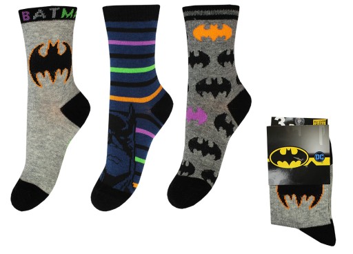 BATMAN DC SKARPETKI DZIECIĘCE 3-PAK 23/26