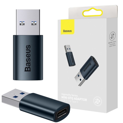 АДАПТЕР BASEUS АДАПТЕР OTG ПЕРЕДАЧА ДАННЫХ ЗАРЯДКА USB-C на USB-A