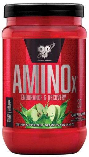 BSN Amino X 435g Aminowkasy BCAA 2:1:1 EAA Tauryna Cytrulina B6 D Jabłkowy