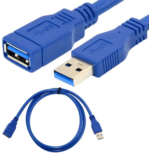 KP9A PRZEDŁUŻKA KABEL WTYK USB 3.0 1,5M EKRANOWANY
