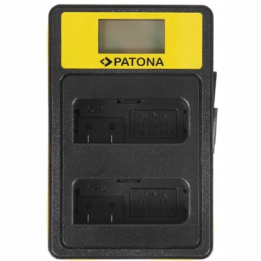 2x Akumulator Patona PROTECT EN-EL14 Nikon+ ładowa