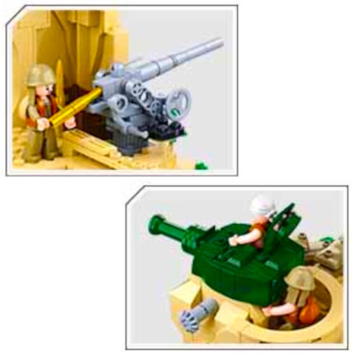 Кирпичи Макет БИТВА ЗА ИВО ДЖИМА АРМИЯ 9 ФИГУРОК + ТАНК + БАРЖА + 2 ОРУЖИЯ LEGO