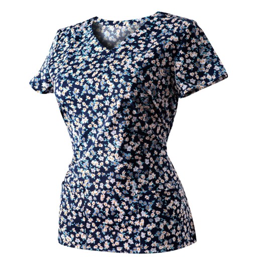Bluza Medyczna Roz. S Elastyczna Bawełna 100% Łączka Granatowa 38