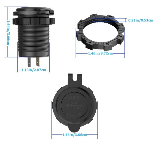 USB QC 3.0 QUICK ŁADOWARKA GNIAZDO ON/OFF DOTYKOWA