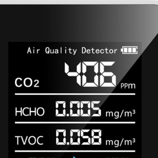 ДЕТЕКТОР CO2 TVOC HCHO ТЕРМОМЕТР 5В1