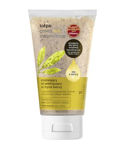 TOŁPA GREEN OILS Матирующий пилинг-гель для умывания лица 150 мл