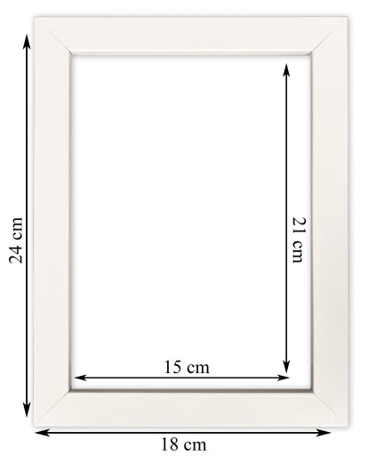 Zestaw 5 ramek na zdjęcie 15x21 Italia biała